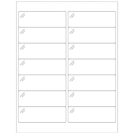 Bsc Preferred 4 x 1 1/3'' Crystal Clear Rectangle Laser Labels, 1400PK BUY00024302
